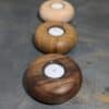 Teelichthalter in drei Holzarten